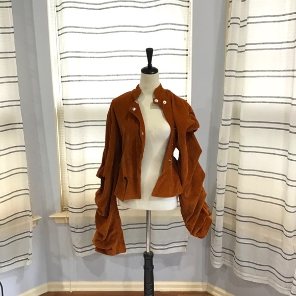 A.W.A.K.E MODE Jackets & Blazers - A.W.A.K.E Mode Women Size 36 Octopus Rust Corduroy Jacket Cotton Button Front